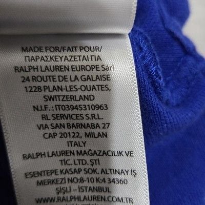 POLO Ralph Lauren Polo Bear Logo Men's Royal Blue Preppy Classic Fit Polo Size L 10