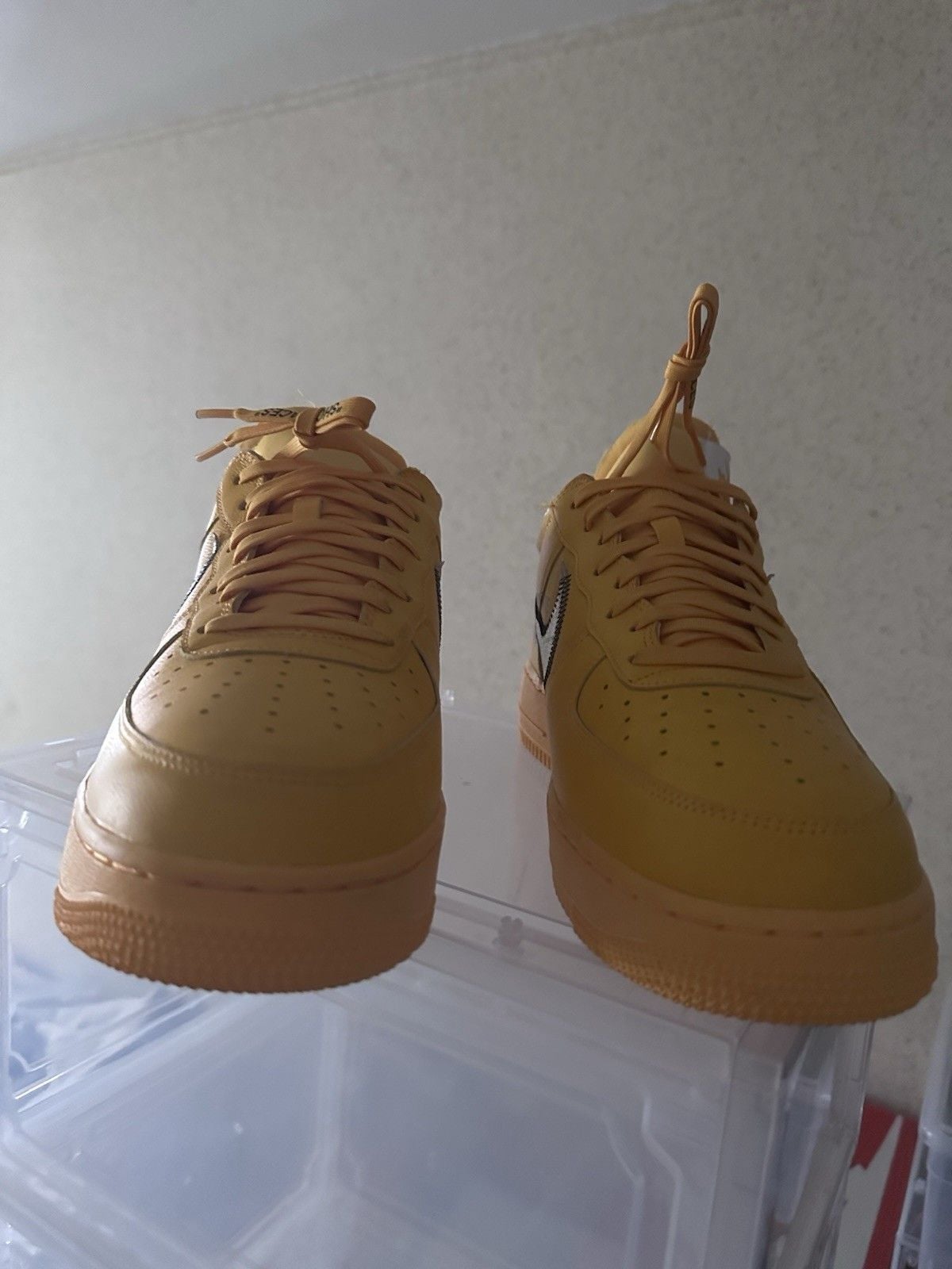 SIZE 13🌟Off-White Nike Air Force 1 ICA UNIVERSITY GOLD grail LIKE NEW 6