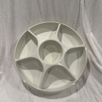TUPPERWARE Serving Center 6-Part Divided Party Veggie Snack & Dip Tray 1666-1 1
