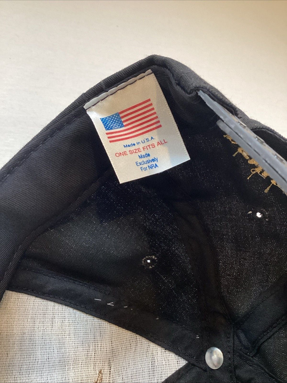 VTG NRA Millennium Benefactor Member Hat Snapback Black Eagle Flag USA Excellent 9