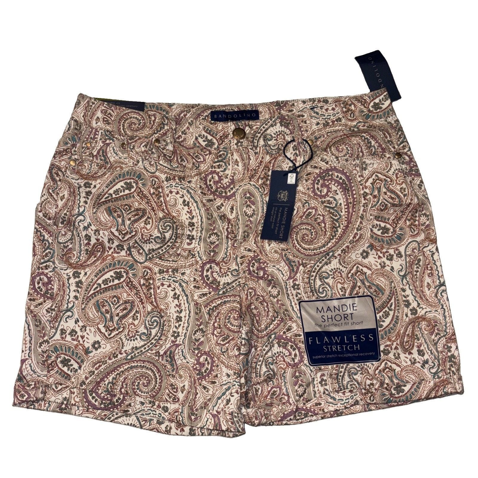 Bandolino Paisley Shorts Sz 14 Lot of 2 2