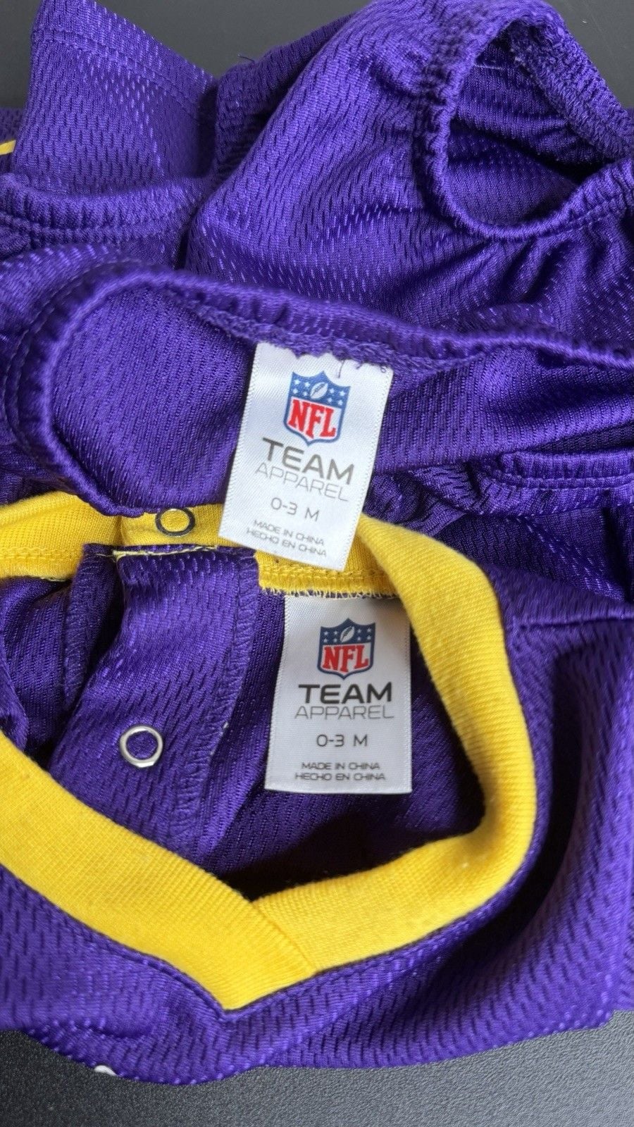 NFL Team Apparel Minnesota Vikings Logo Dress & Bloomers 2-Piece Set 0-3M 2
