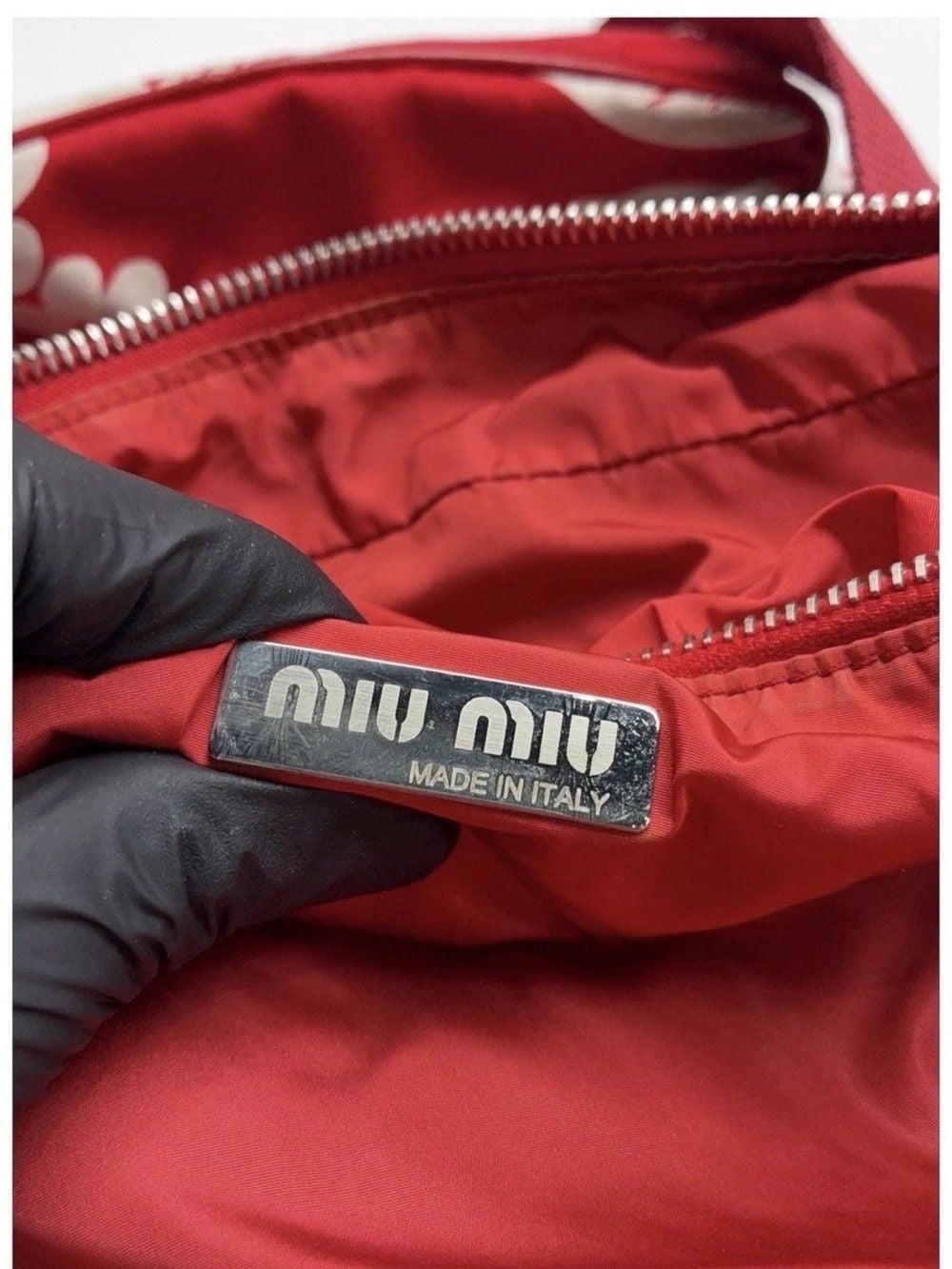 Miu Miu Red Floral Crossbody Bag Made in Italy 5