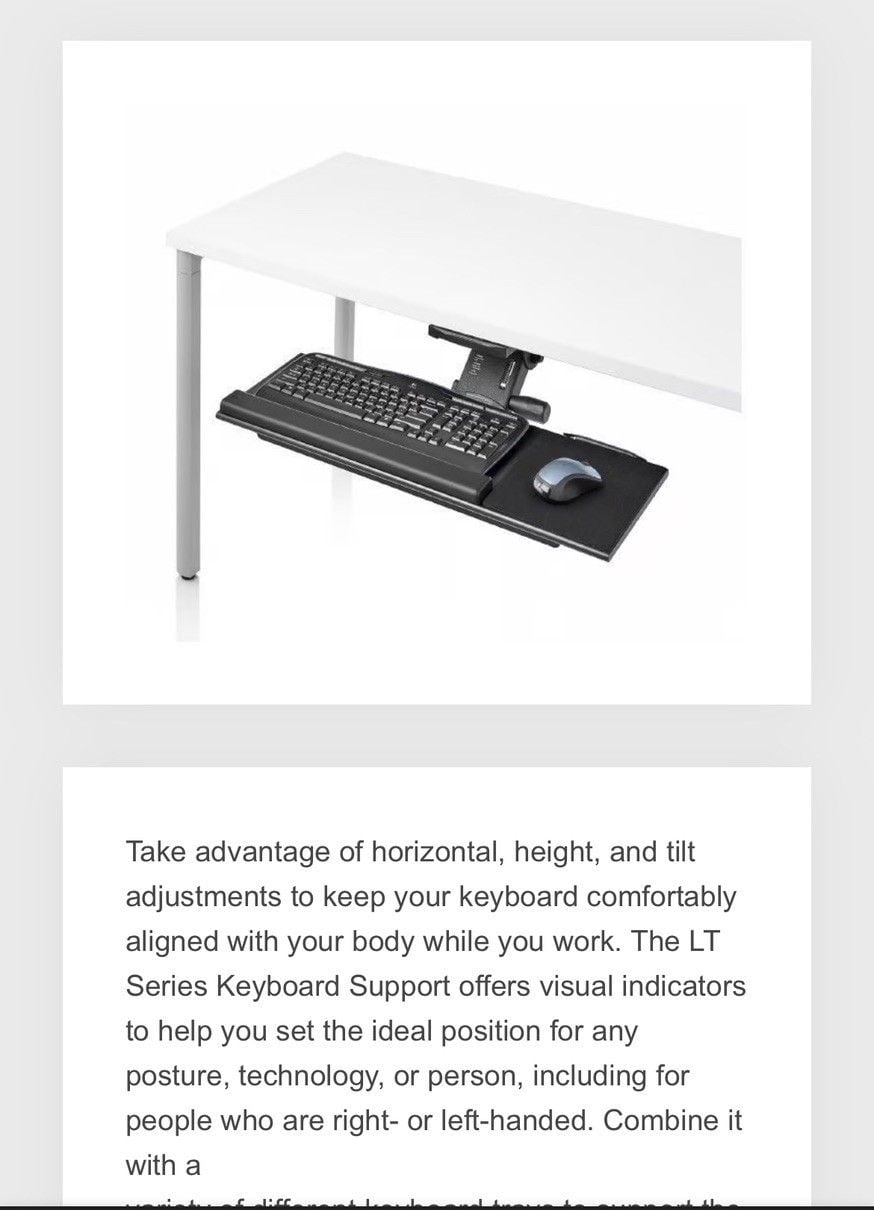 Herman Miller TL Series Office Desk Adjustable Swivel Keyboard Support 2