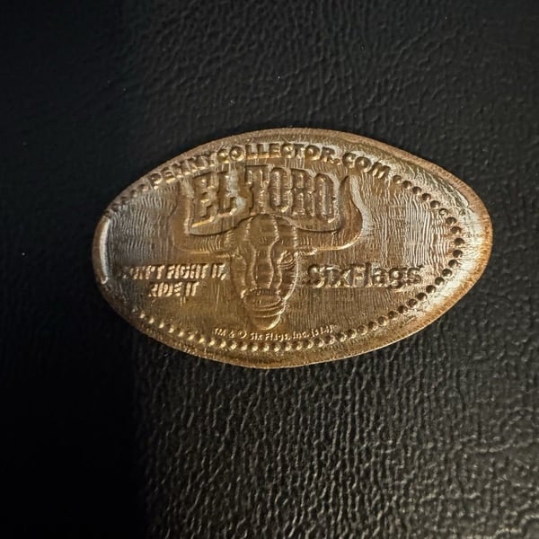 Six Flags Great Adventure El Toro Amusements Park Pressed Penny