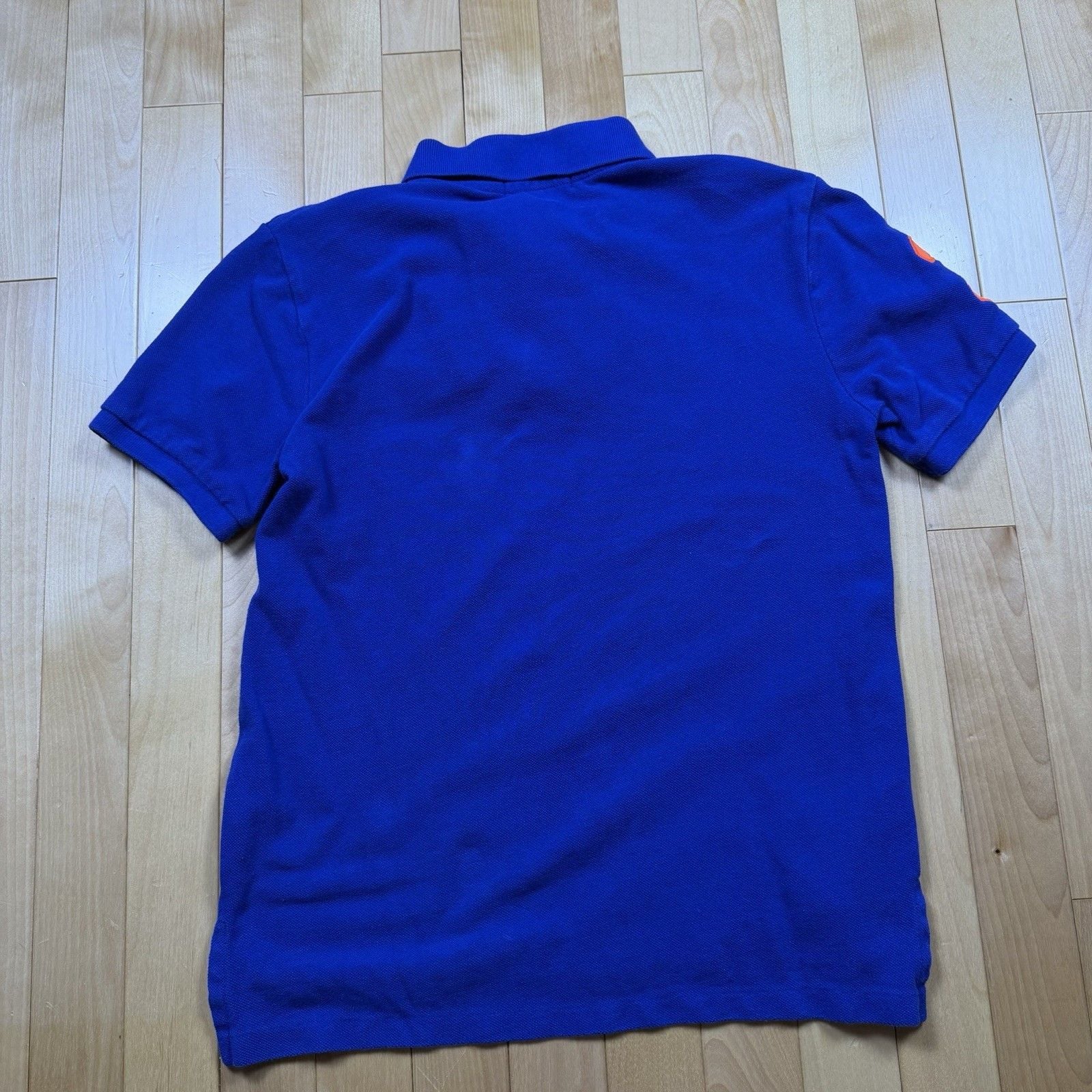 Polo Ralph Lauren Boys M 10-12 Big Pony Polo Shirt Blue Orange #3 Cotton 9