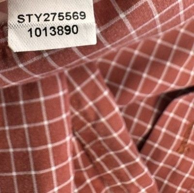 LL Bean Men's Traditional Fit Button-Down Plaid Blood Orange 100% Cotton 8