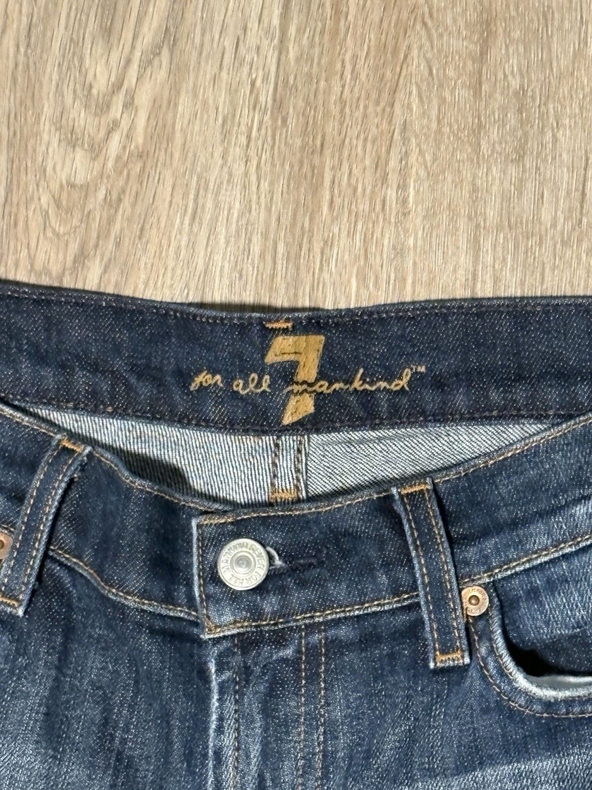 Vintage 7 For All Mankind Low Rise Bootcut Jeans Women’s Size 29 Blue Y2K Denim 7