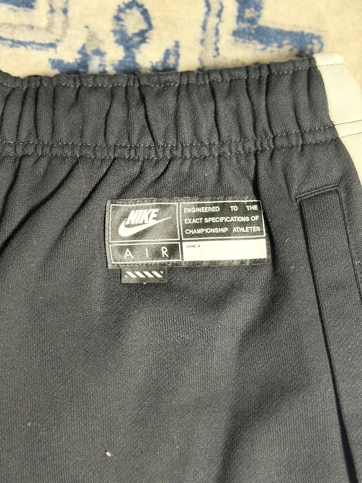 Nike Air Fleece Joggers Mens Medium Black White Cotton Polyester 6
