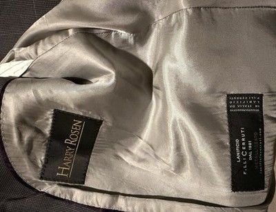 Harry Rosen Baumler Men's Suit 2 Piece Gray Lanificio Metalizzato 2