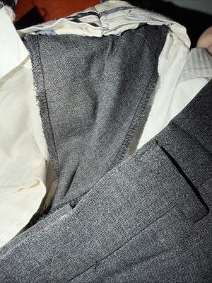 SuitSupply Lazio VBC Tropical Wool Suit Gray 44R FLAW READ 8