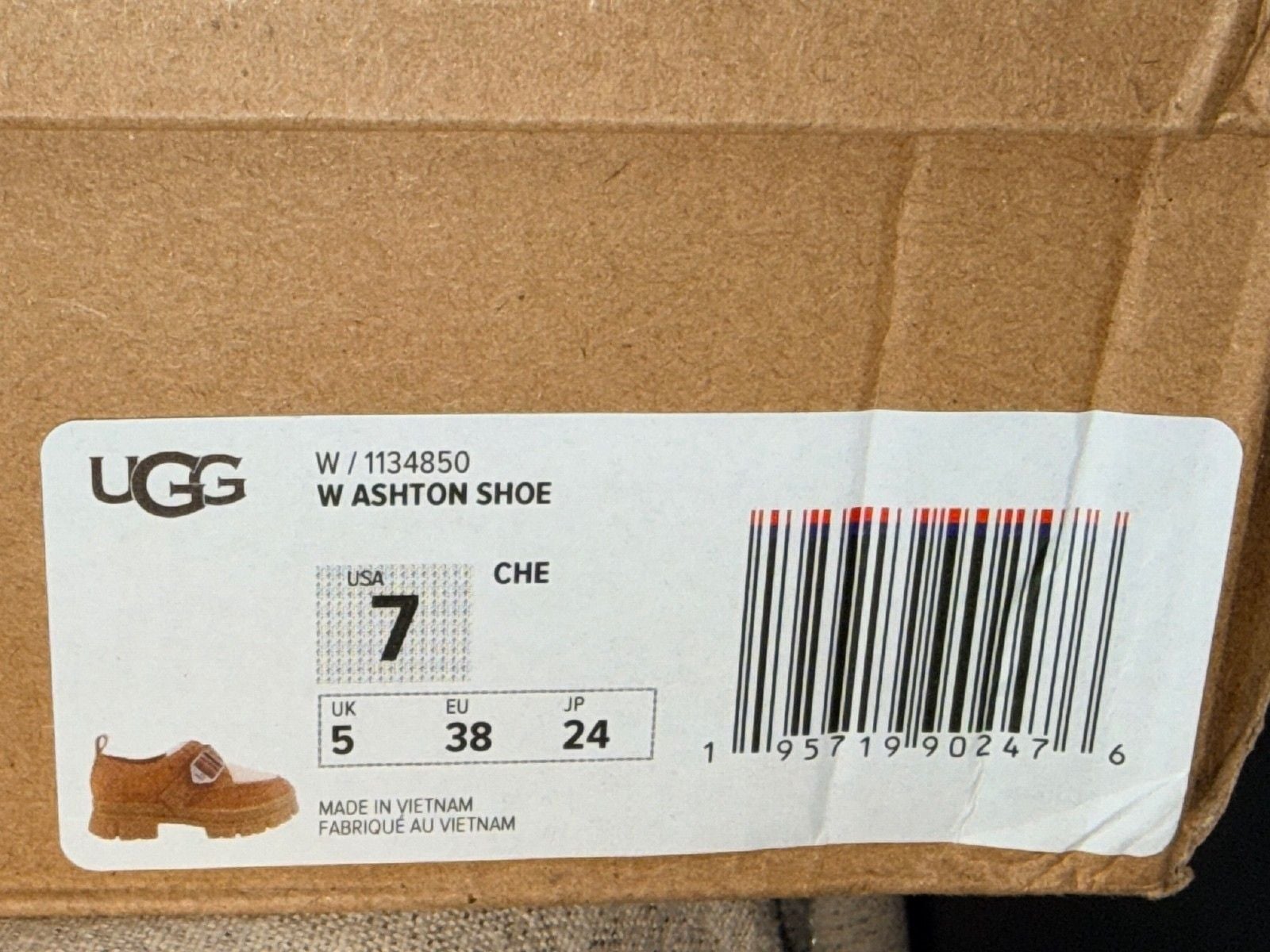 UGG Women's Ashton Loafers Slip-On Shoes Size 7 Chestnut 7