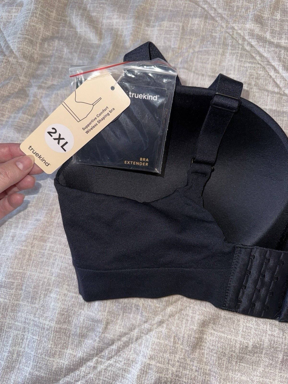 Truekind® Supportive Comfort Wireless Shaping Bra 2XL Black 6