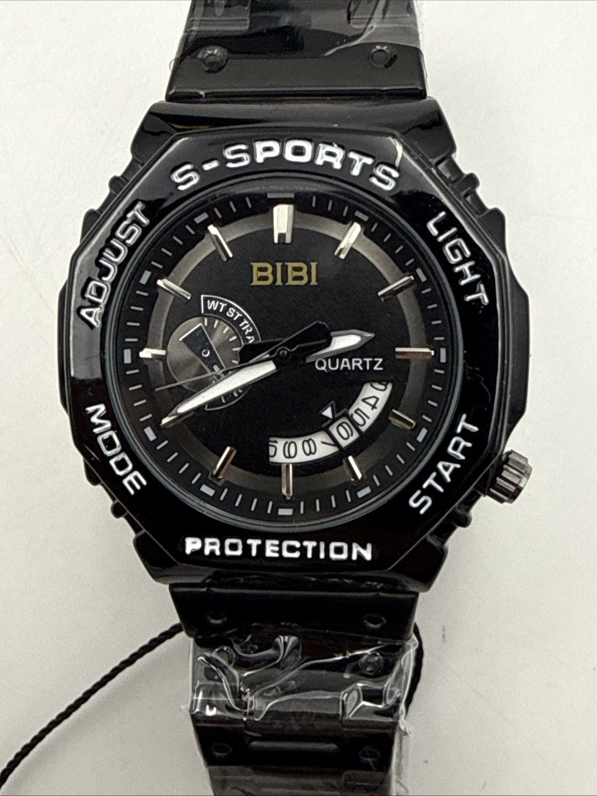 🔥 BIBI MEN’S WATCH B0024 BLACK CASE & BRACELET BLACK DIAL QUARTZ DATE NIB 🔥 5