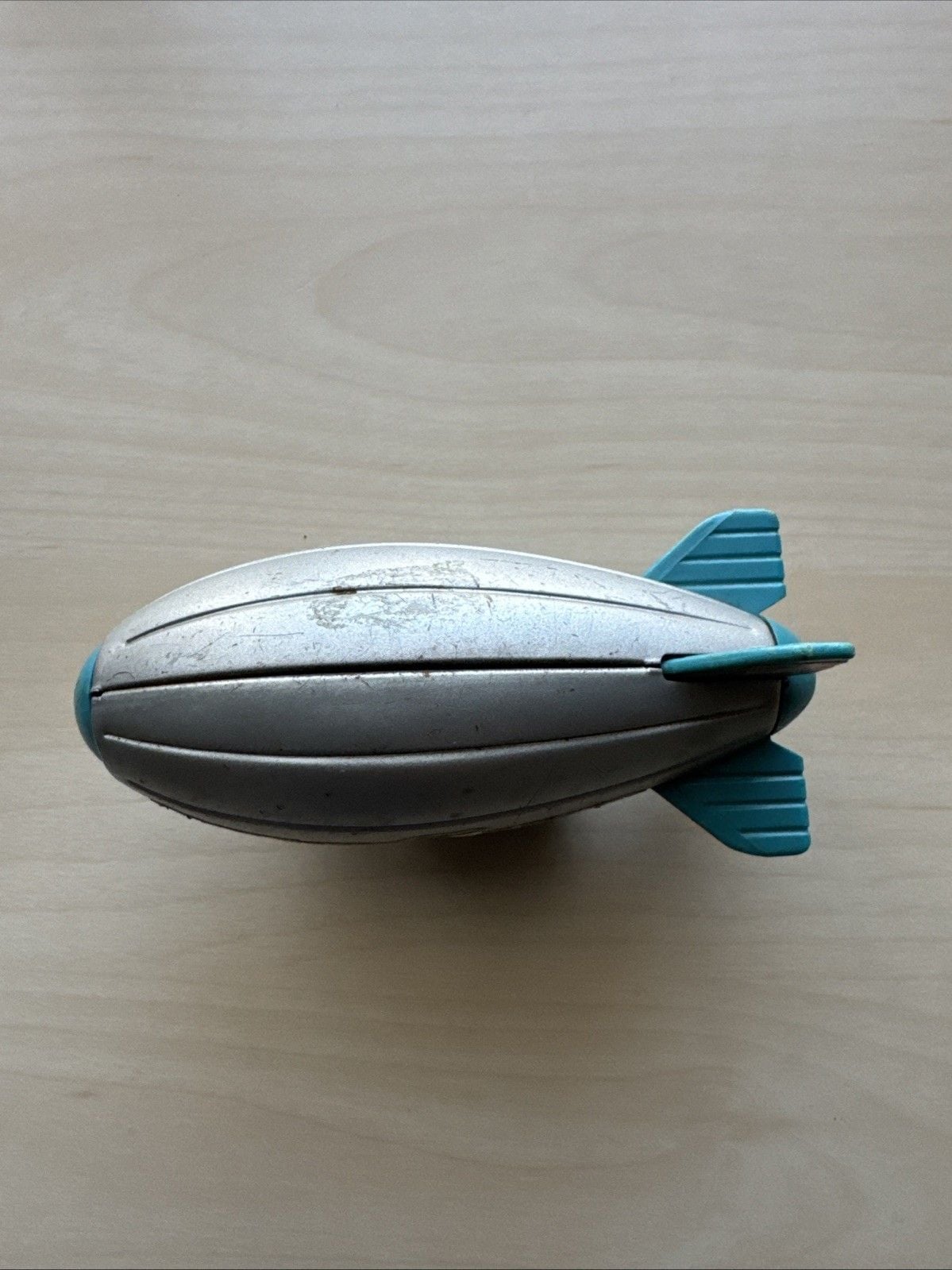 Vintage Buddy L Goodyear Blimp Silver & Blue, Made In Japan 8
