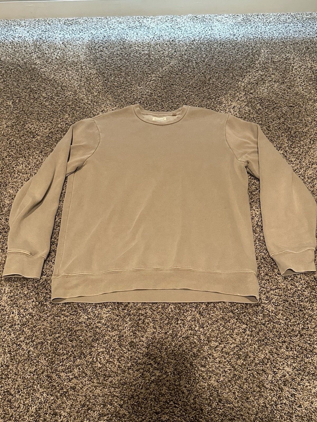PacSun Taupe Crew Neck Sweatshirt Basic Solid Pullover Casual Unisex Large 2