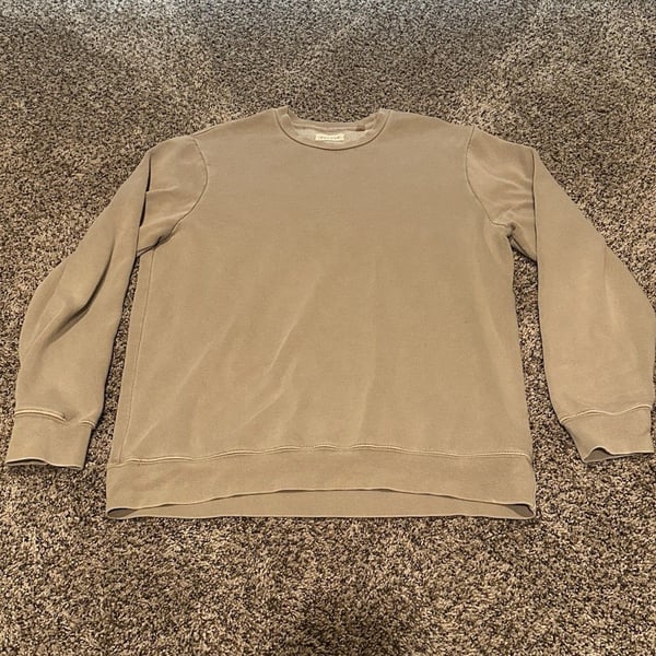 PacSun Taupe Crew Neck Sweatshirt Basic Solid Pullover Casual Unisex Large