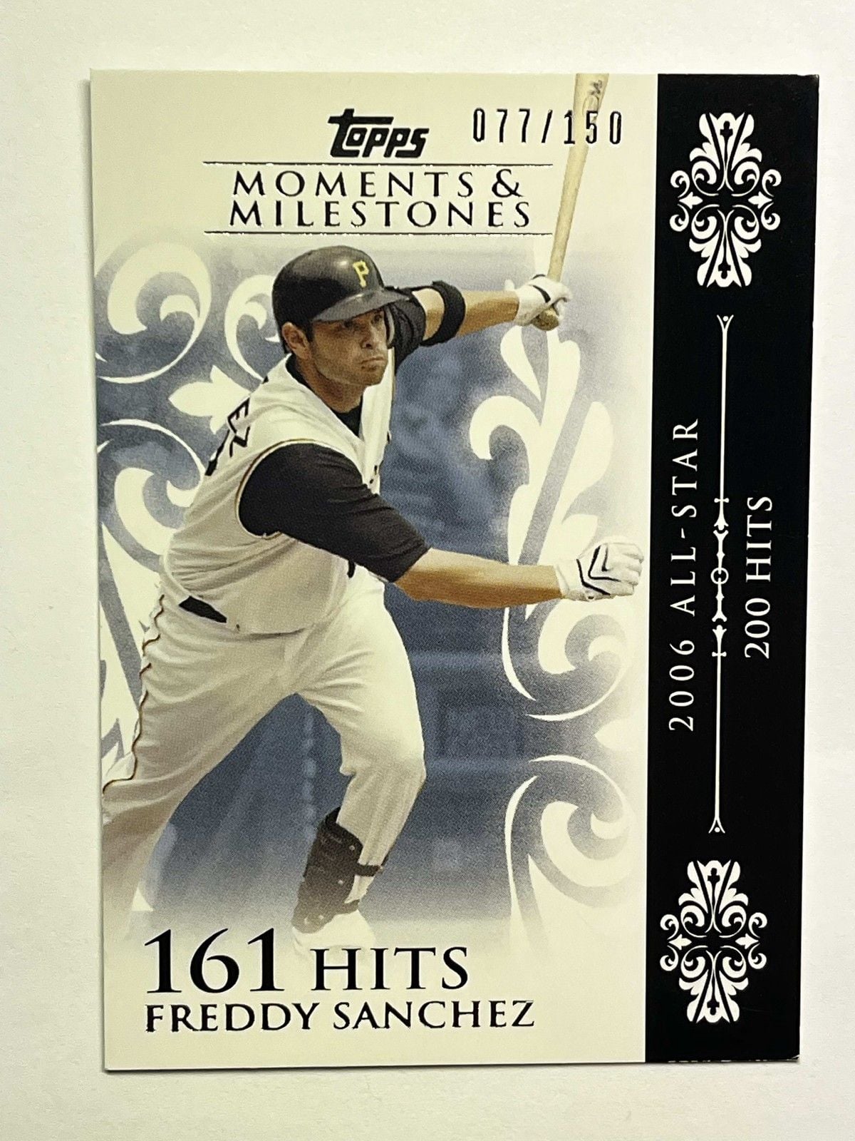 2008 Topps Moments And Milestones Freddy Sanchez #108 /150 Pittsburgh Pirates 1