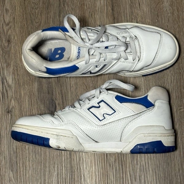 New Balance 550 White Cobalt Men's Size 8.5