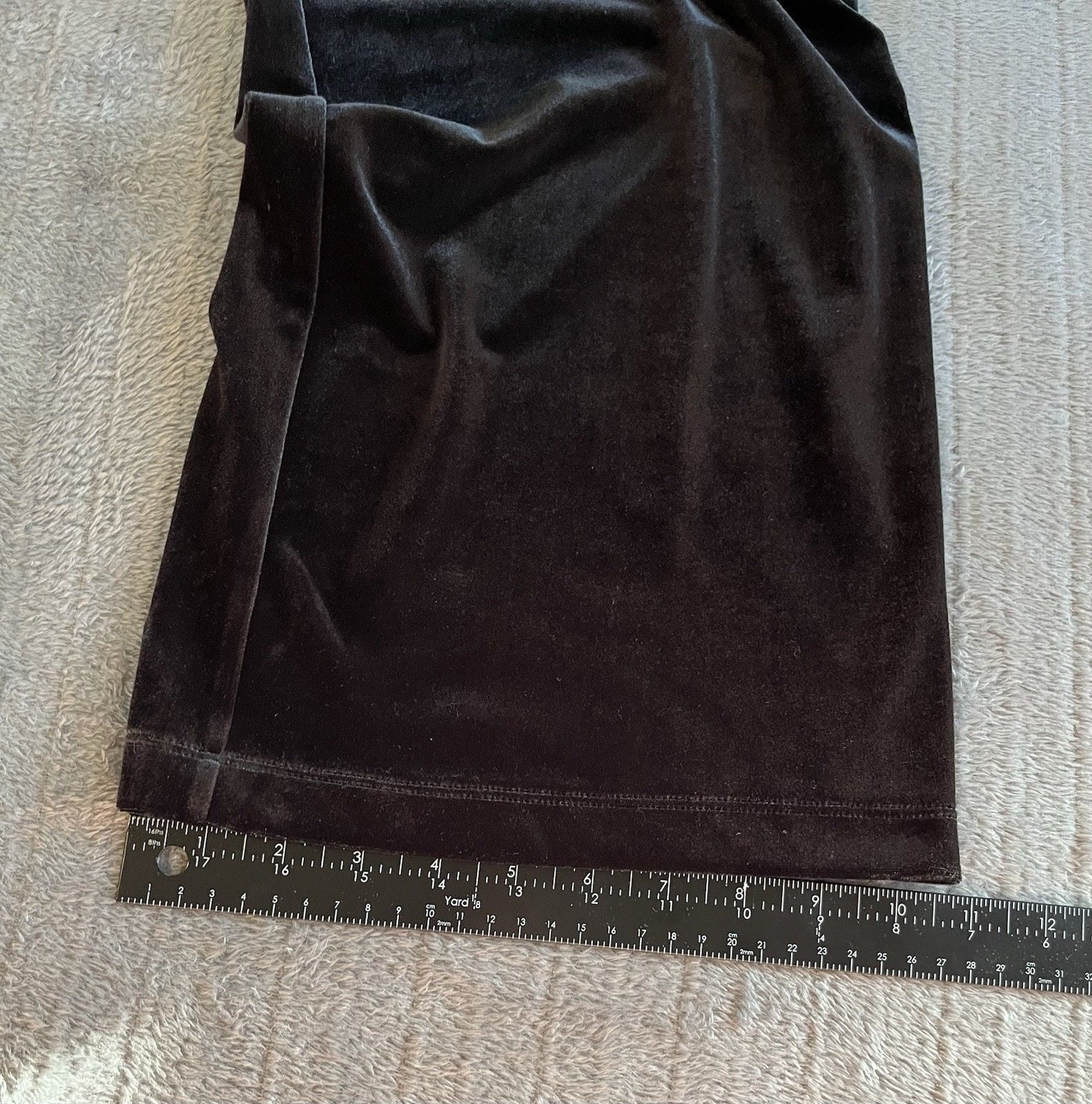 Women’s Lands' End Black Velvet Pants Size Med Elastic Waist Wide Leg Holiday 14