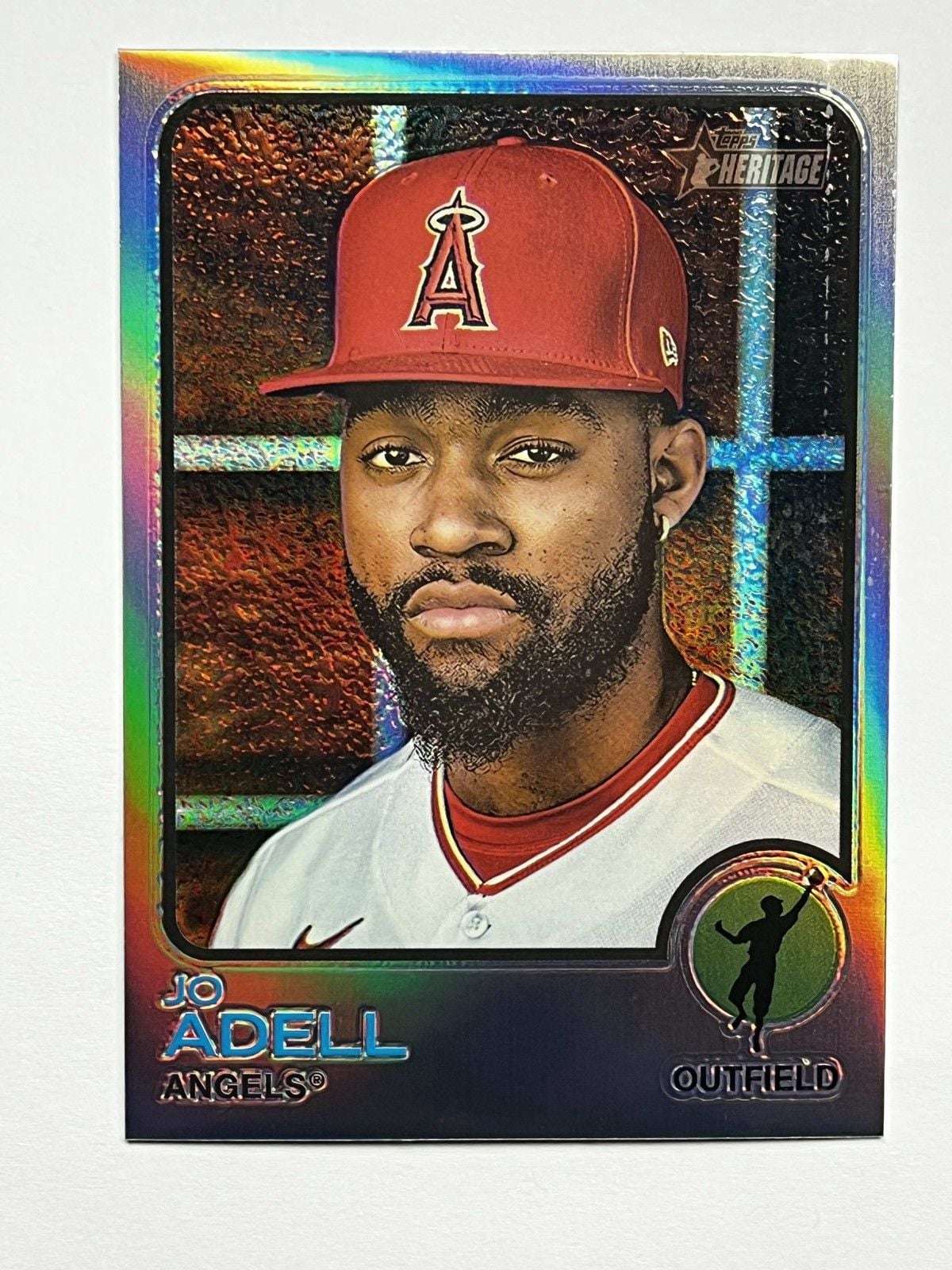Jo Adell 2022 Topps Chrome Heritage Refractor /373 #712 Los Angeles Angels 1