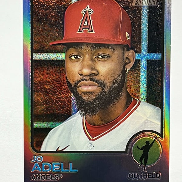 Jo Adell 2022 Topps Chrome Heritage Refractor /373 #712 Los Angeles Angels