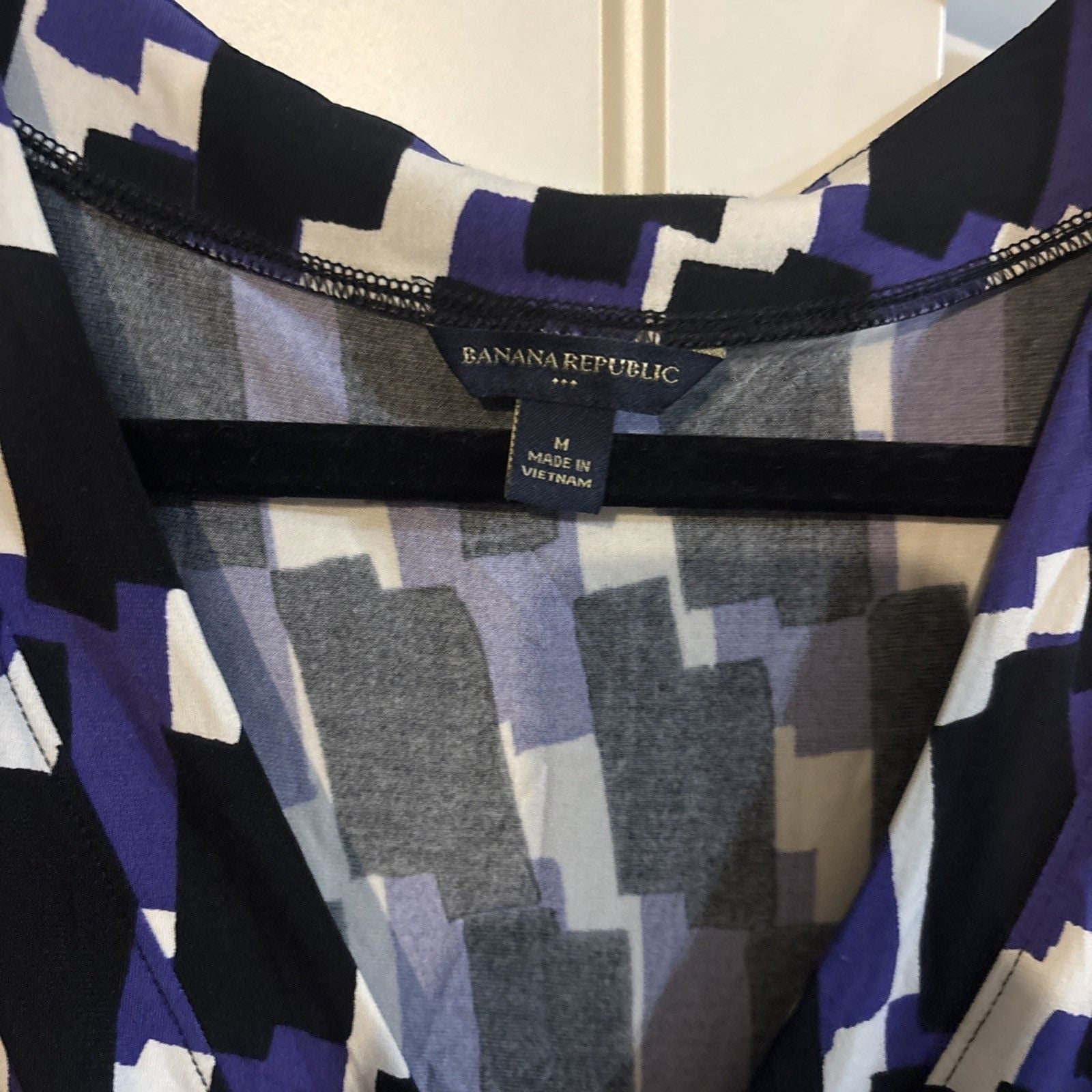 Banana Republic Fit & Flare Dress Womens Medium Multicolor Geometric 5