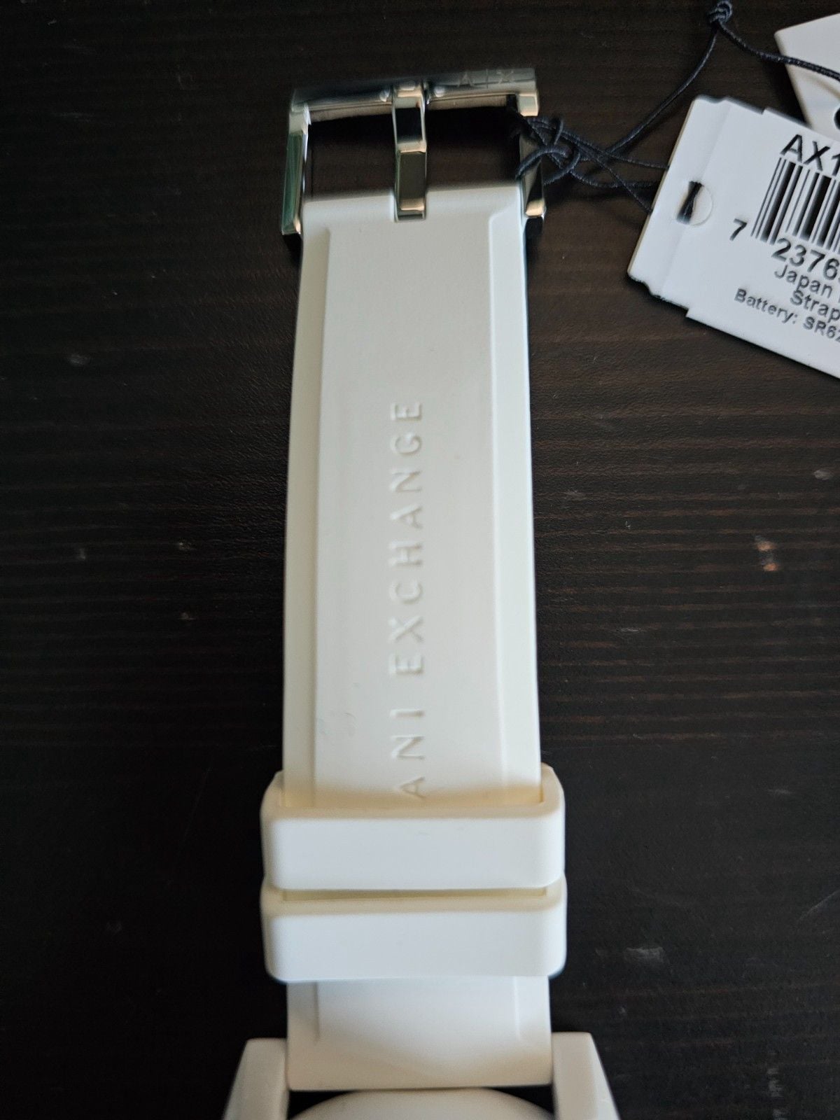 Armani Exchange AX1325 Men's White Chronograph Watch Silicone Strap New Tags 4