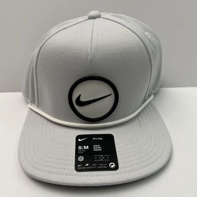 Nike Pro Cap Hat Adult S/M Flat Bill Snapback #HF7482-025 White Dri Fit Training 2