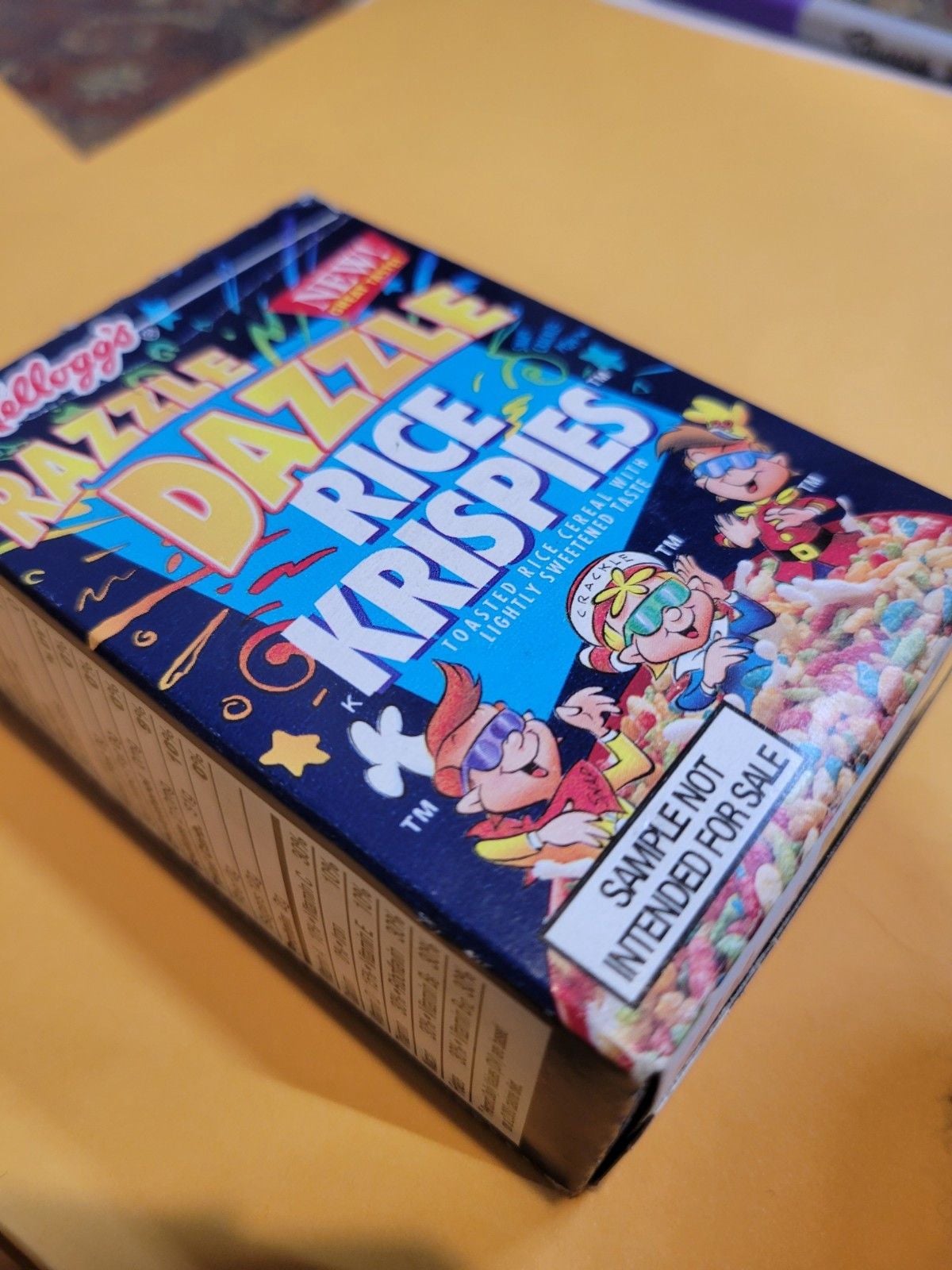 Kellogg's Razzle Dazzle Rice Crispies Cereal Box 1998 Original Seal NOT OPEN! 5