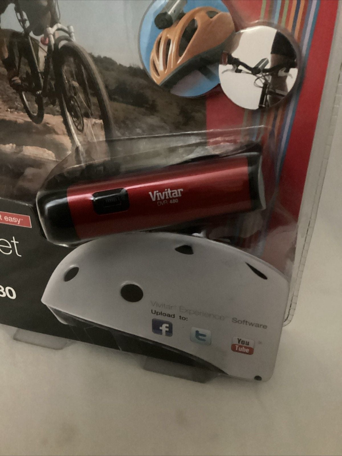 Vivitar DVR 480 Helmet Camcorder - Red - NEW/SEALED 5