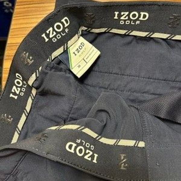 Izod golf shorts men's 38x10 blue dry fit outdoor sports preppy tropical. EUC