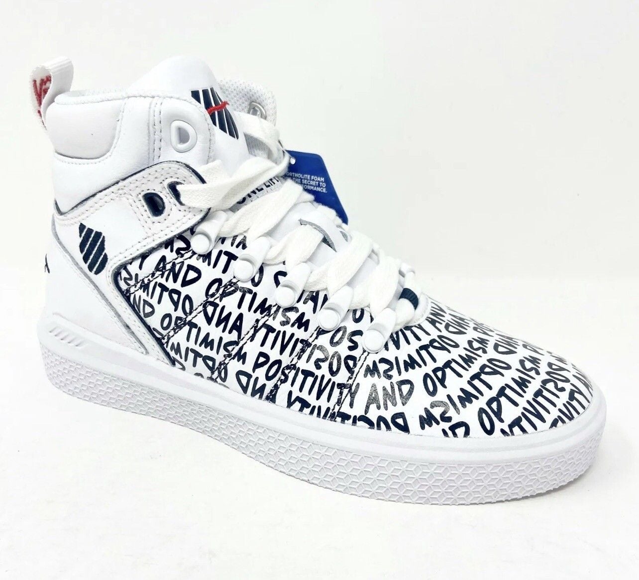 K Swiss x Gary Vee 004 Mid White Black Positivity & Optimism Womens Sneakers 6.5 2