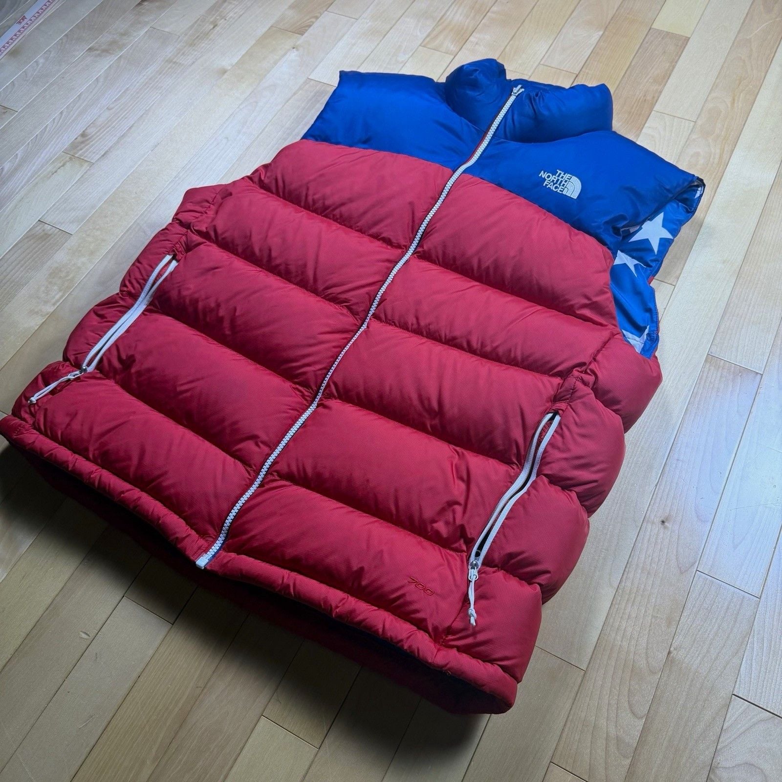 The North Face RU14 2014 Sochi Olympics 700 Down Vest Mens L USA Stars Rare 2