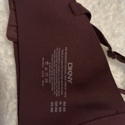 36D DKNY Womens Burgundy Lace Lined Underwire Back Closure Demi Bra A340 5