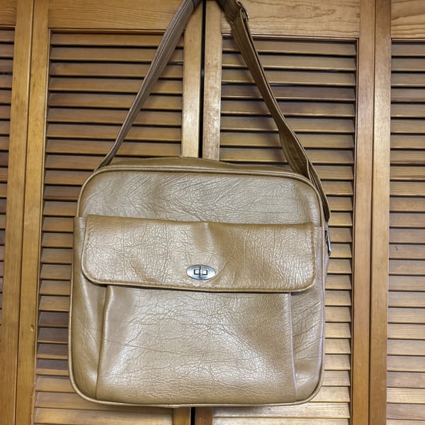 Vintage SAMSONITE Brown Shoulder Bag Carry on Luggage Tote Silhouette Classic