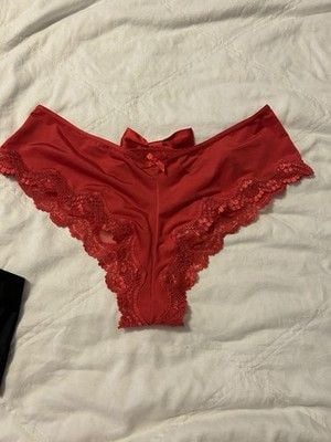 Victoria Secret Vintage Red Bow Cheeky Panties Sz Medium 2