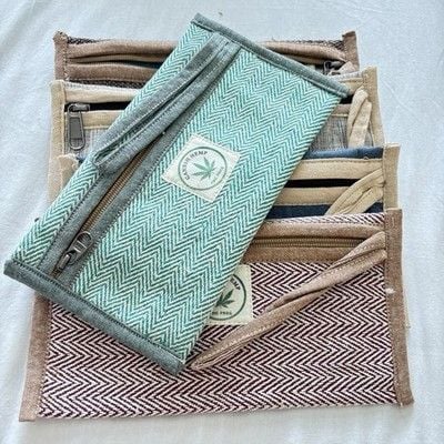 Nepal Hemp Pouch | Natural Eco-Friendly Small Storage Bag | Boho Travel Wallet 7