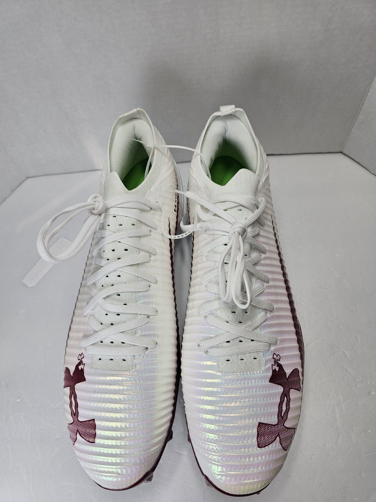 Under Armour Blur Pro Football Cleats Men’s 15 White Cardinal 3028220-102 7