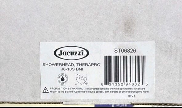 Jacuzzi Therapro J6-10S 6.7" 6-Function Shower Head Satin Nickel High Pressure 4
