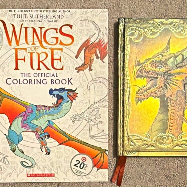 Wings of Fire Official Coloring Book by Tui T. Sutherland & Dragon Journal NEW