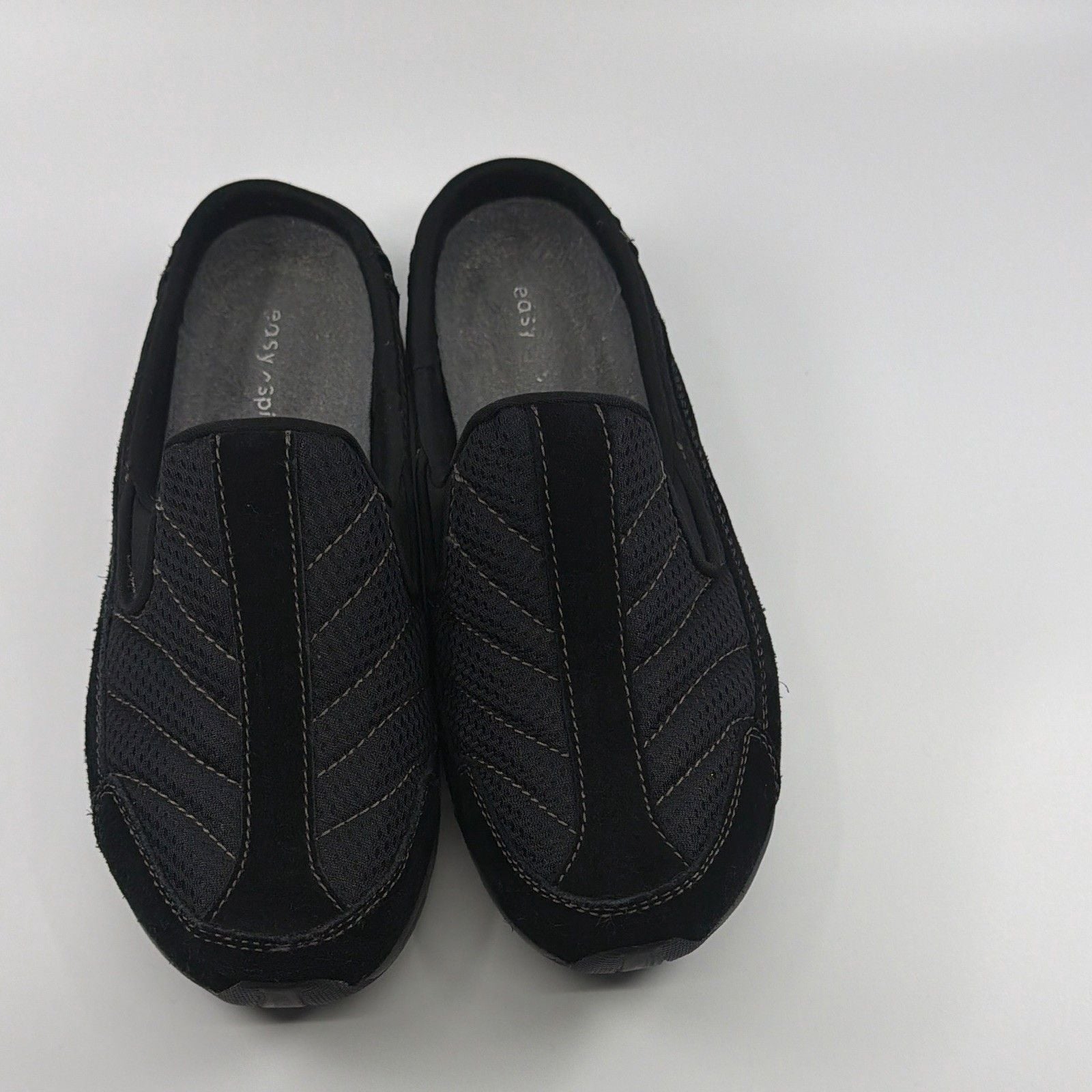 Easy spirit women’s Black Mesh Textile Slip-On Casual Shoes US 6.5 3