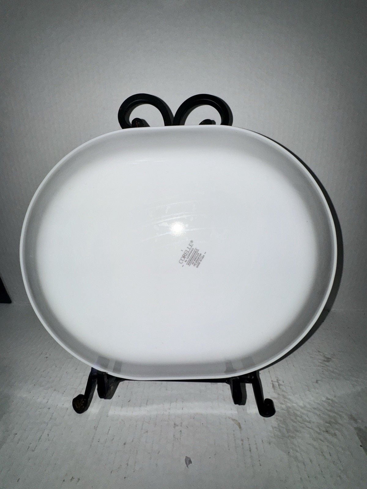 CORNING CORELLE BLUE HEARTS SPONGED 10" X 12 1/4" OVAL SERVING PLATTER 4