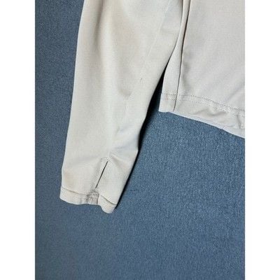 Layer 8 Track Jacket Womens Small Tan Qwick-Dry Full Zip Thumbholes Athleisure 6