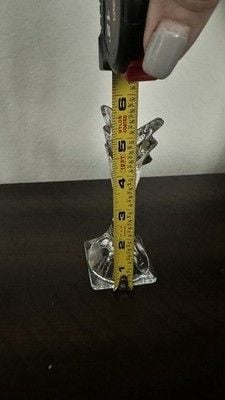 Mikasa Crystal Art Deco V-Shape Candlestick Candle Holder 6" West Germany 5