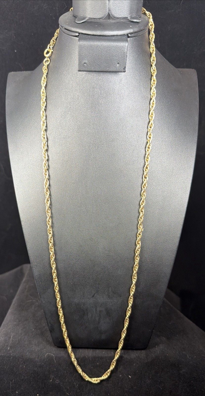 Vintage Multi Strand Gold Tone Layered 6-Chain Necklace Ornate Clasp Set 10