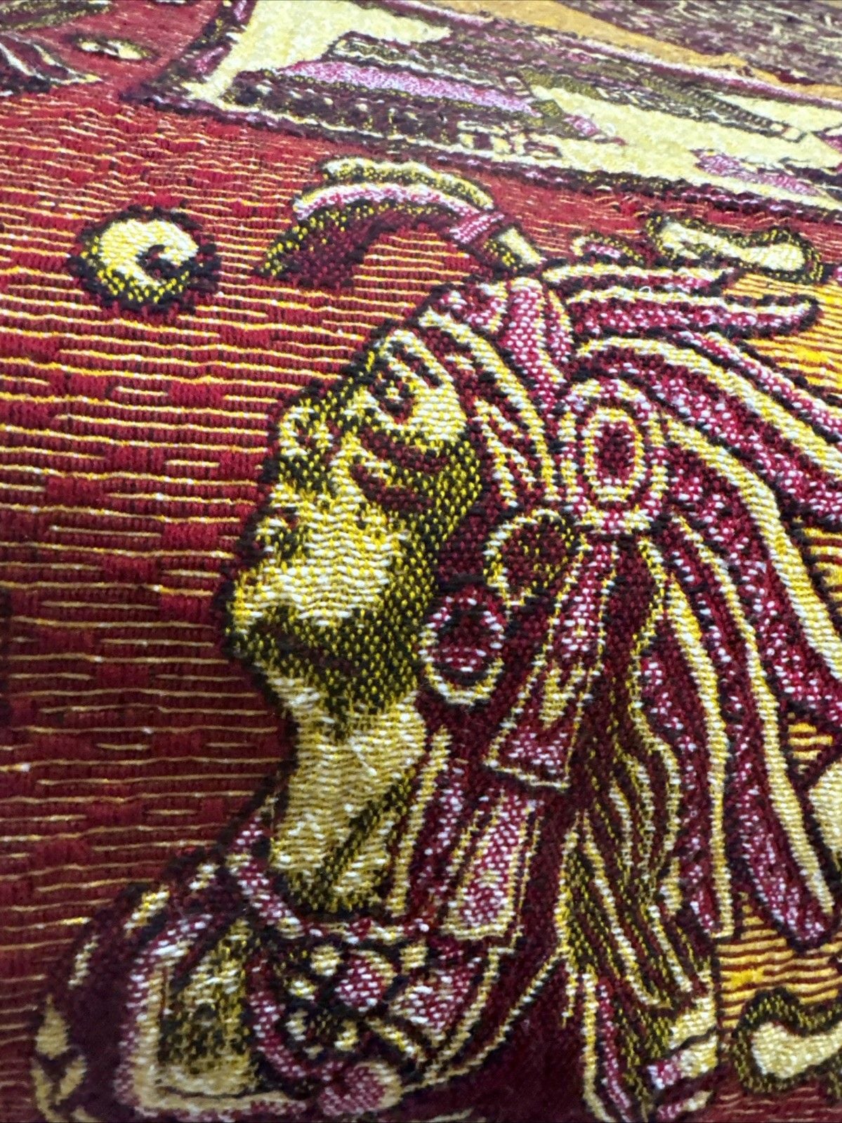 San Eduardo Aztec Calendar Woven Blanket Tapestry Queen Bedspread Mexico 9