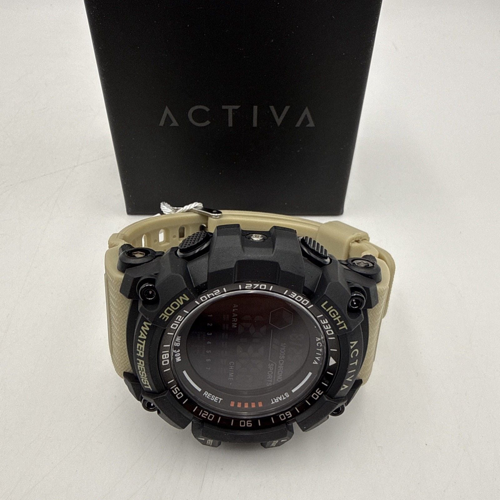 NEW Activa X Invicta Digital Men's Watch 56mm Beige Black Sport ACW8020-002 NIB 7