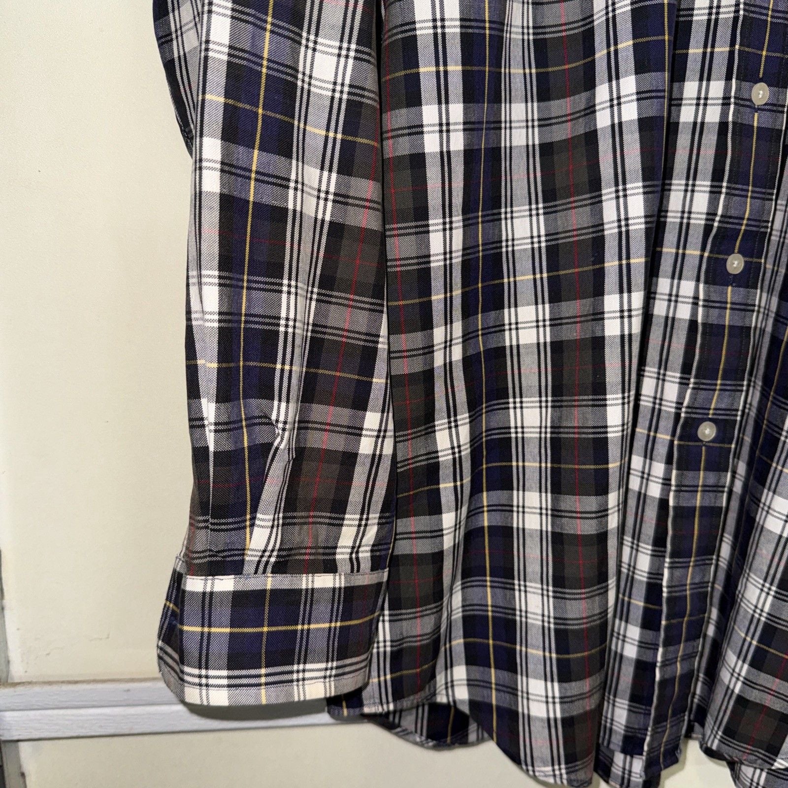 POLO RALPH LAUREN Shirt | Long Sleeve Blue RED YELLOW WHITE PL AID Stripe | L 9