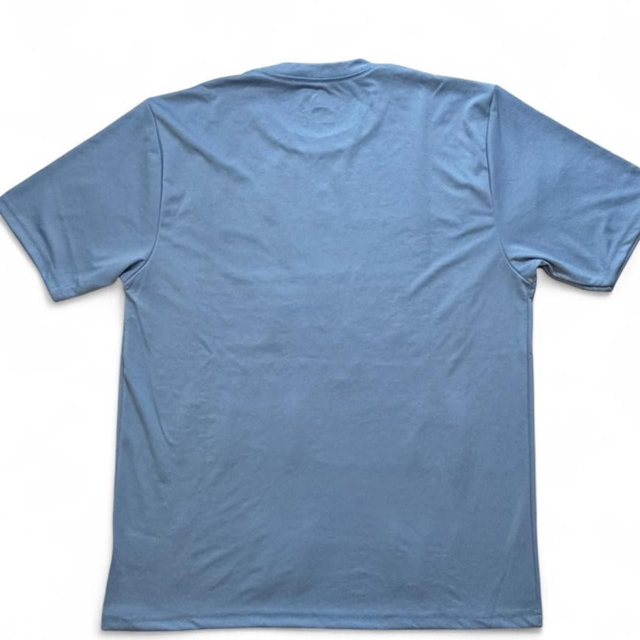 Adidas Originals blue polyester & cotton t-shirt with black trefoil logo size medium dimensions are in the pictures brand new with tags. 8
